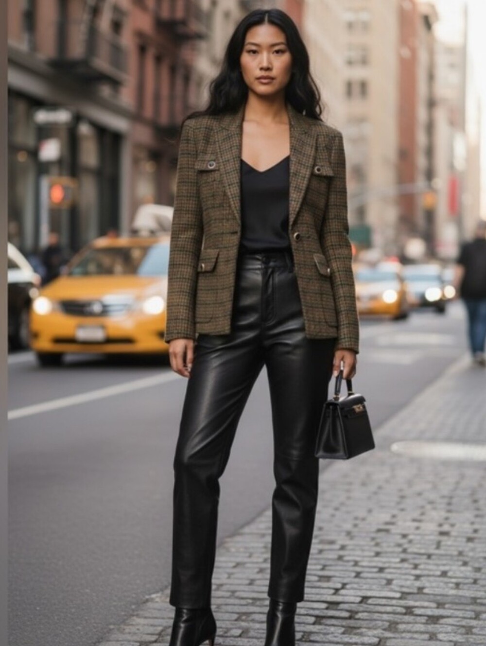 Veronica Beard Wool Plaid Tailored Blazer